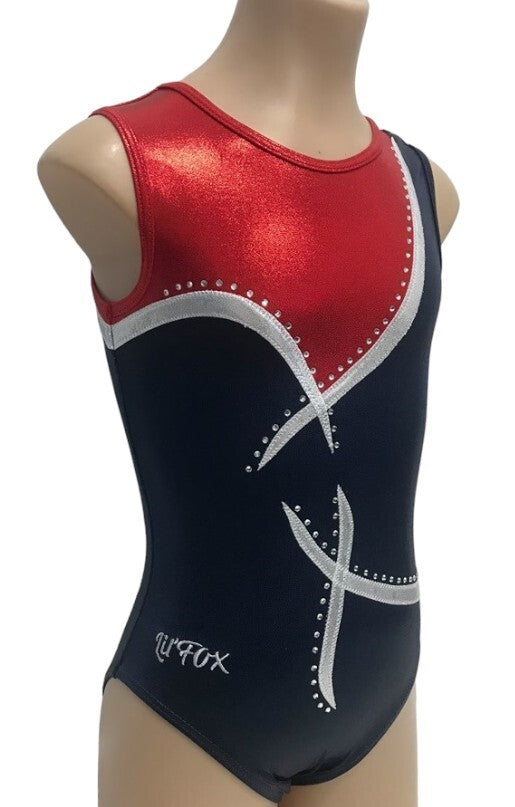 RED, WHITE & NAVY MYSTIQUE SWIRL WITH CRYSTALS