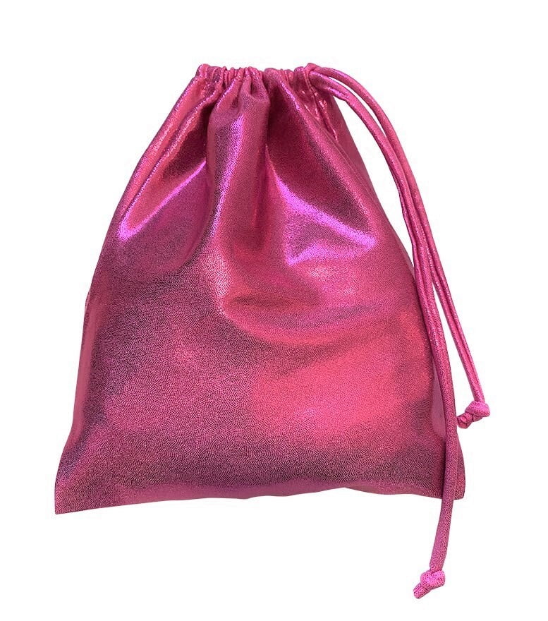 PINK SHINY MYSTIQUE GRIP BAG WITH 'GYMNASTICS' RHINESTONES