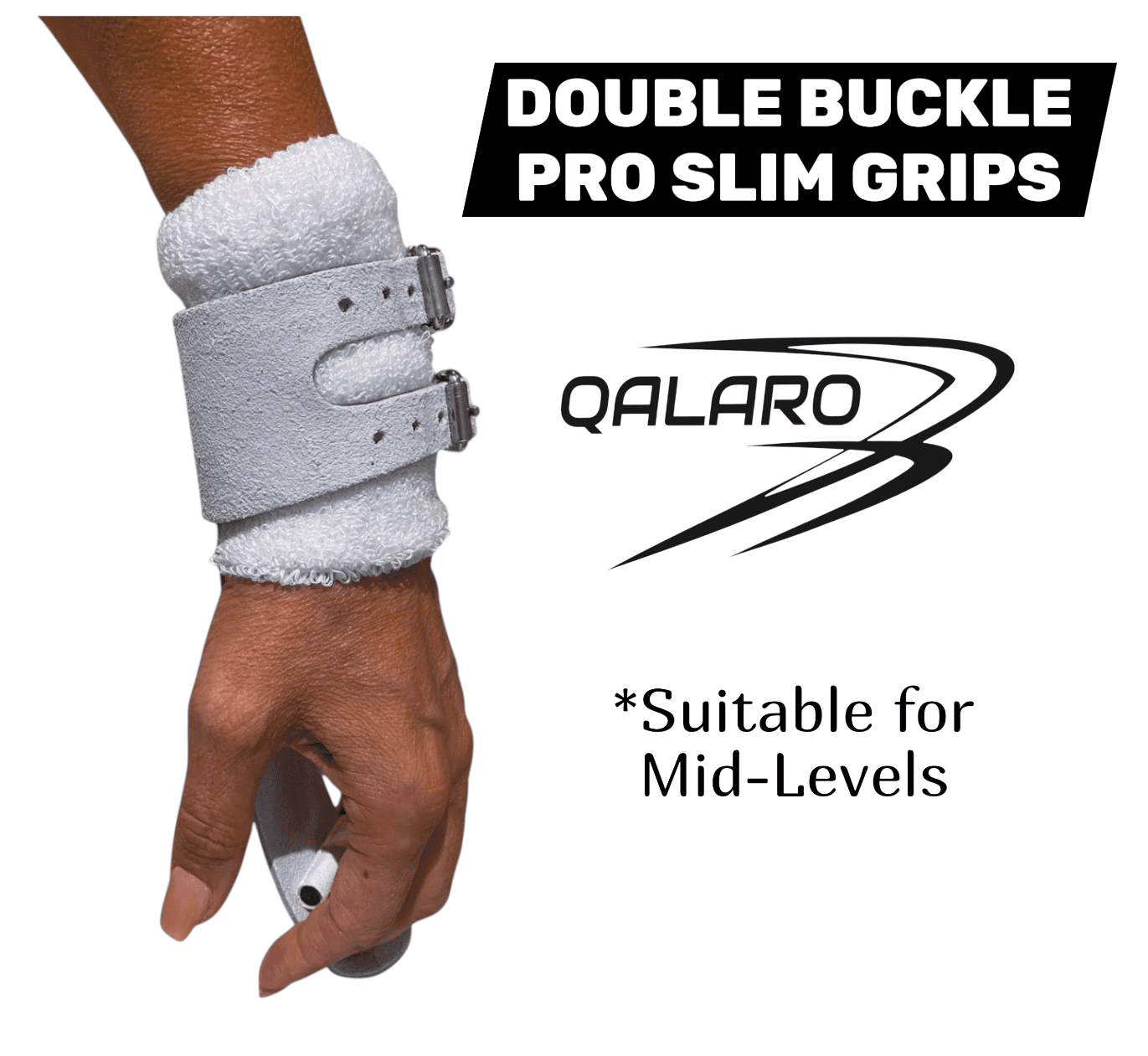 QALARO PRO DOUBLE BUCKLE GRIPS SET WITH DOWEL