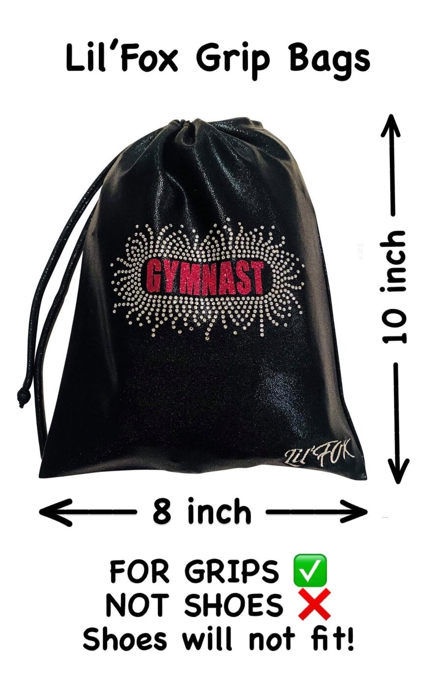 BLACK & HOT PINK SHINY MYSTIQUE GRIP BAG 8x10"