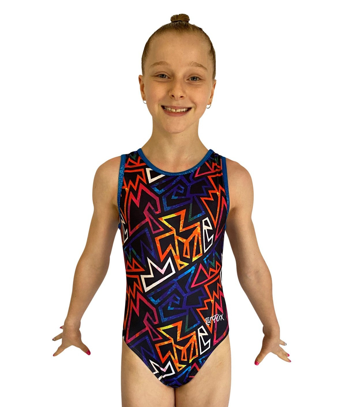 BLUE TETRIS LYCRA PRINT