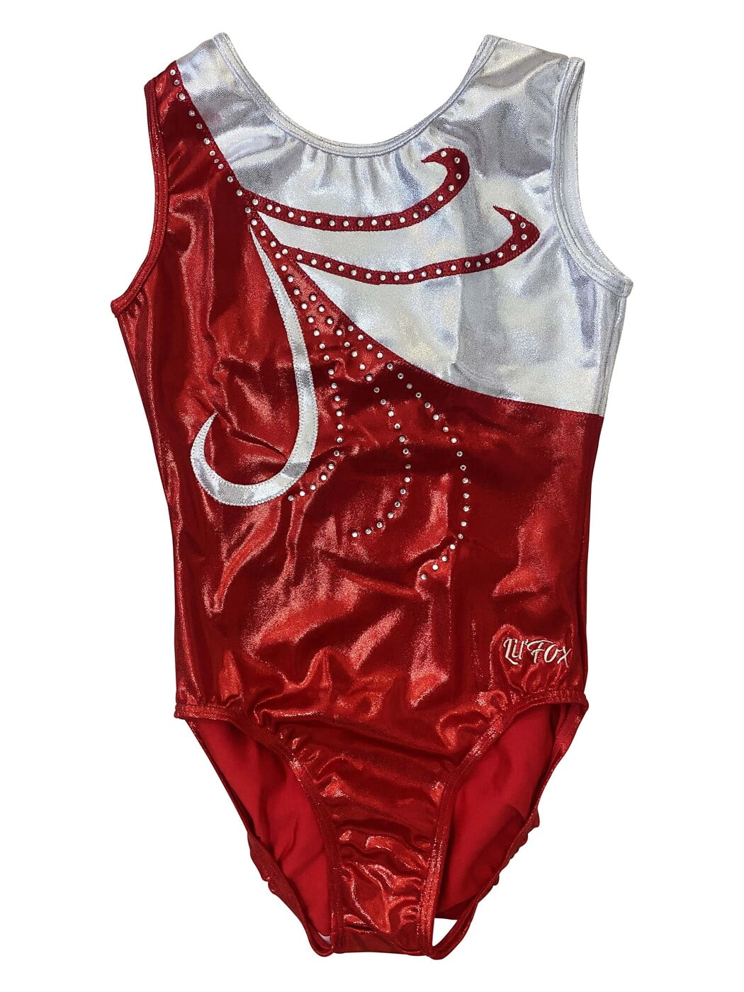 RED AND SILVER MYSTIQUE WITH CRYSTALS