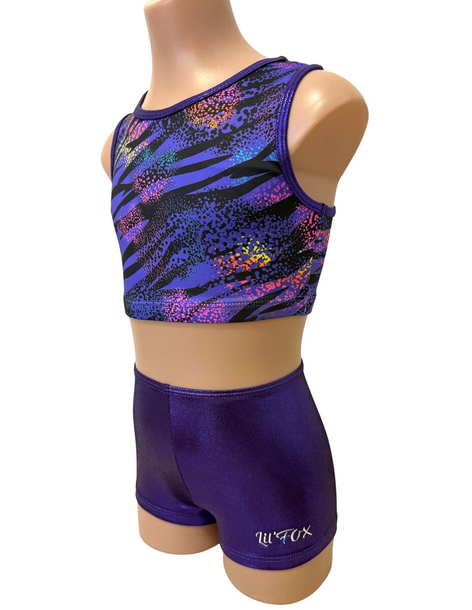 PURPLE JUNGLE CROP SET