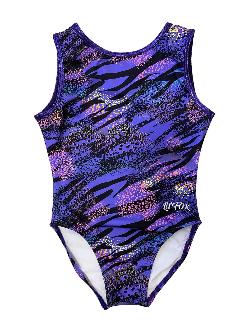 PURPLE JUNGLE LYCRA PRINT