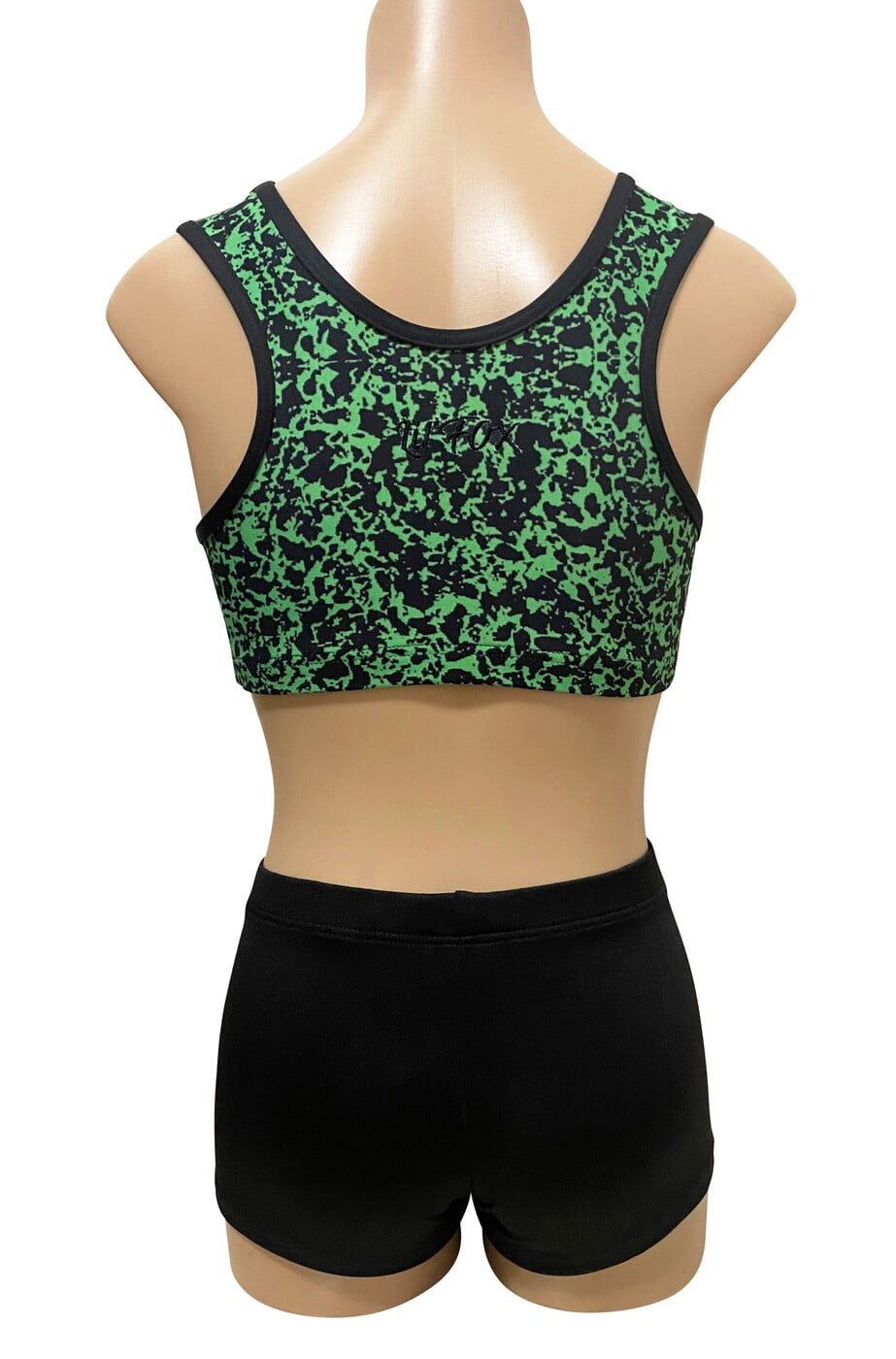 GREEN AND BLACK CROP SET
