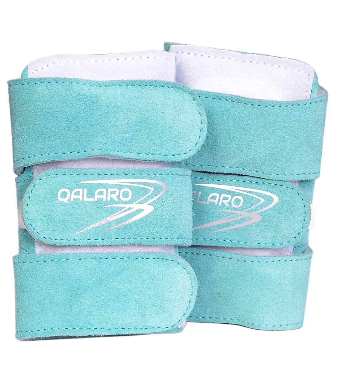 QALARO - MINT GREEN SUEDE WRIST SUPPORTS (pair)