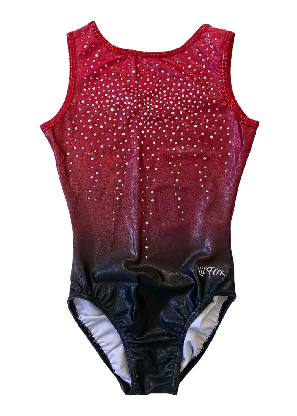 RED TO BLACK OMBRE SHIMMER