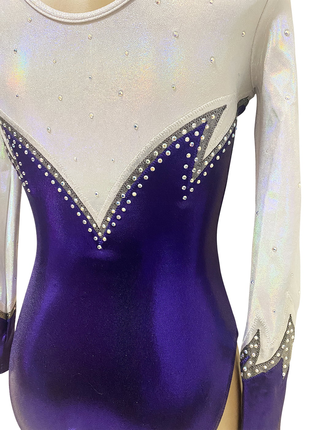 PURPLE, SILVER & WHITE MYSTIQUE FLAMES LONG SLEEVE