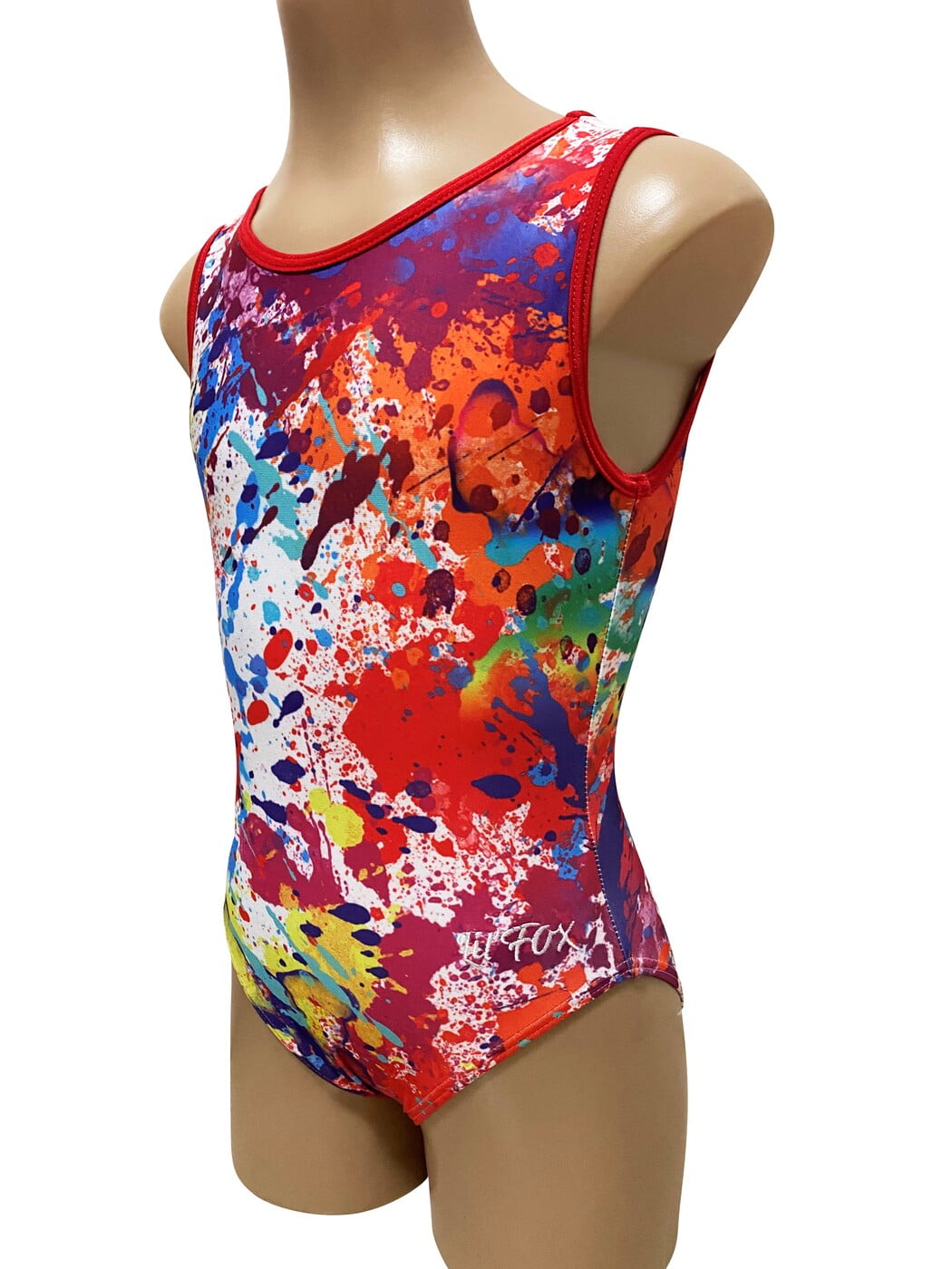 RAINBOW SPLAT LYCRA PRINT RED EDGE