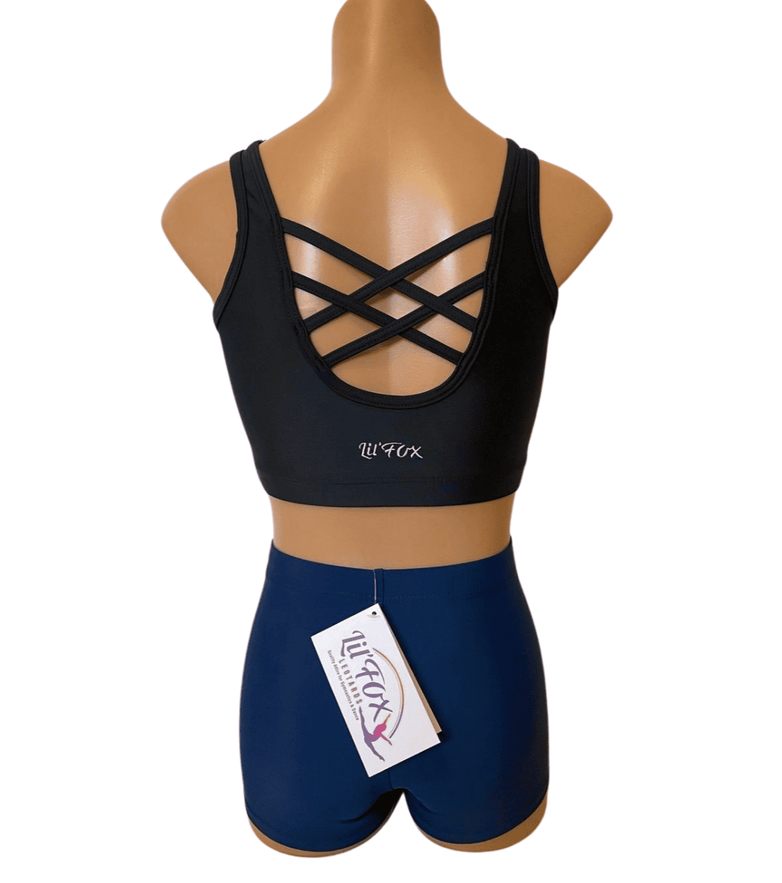 BLACK & NAVY CROP SET XX BACK