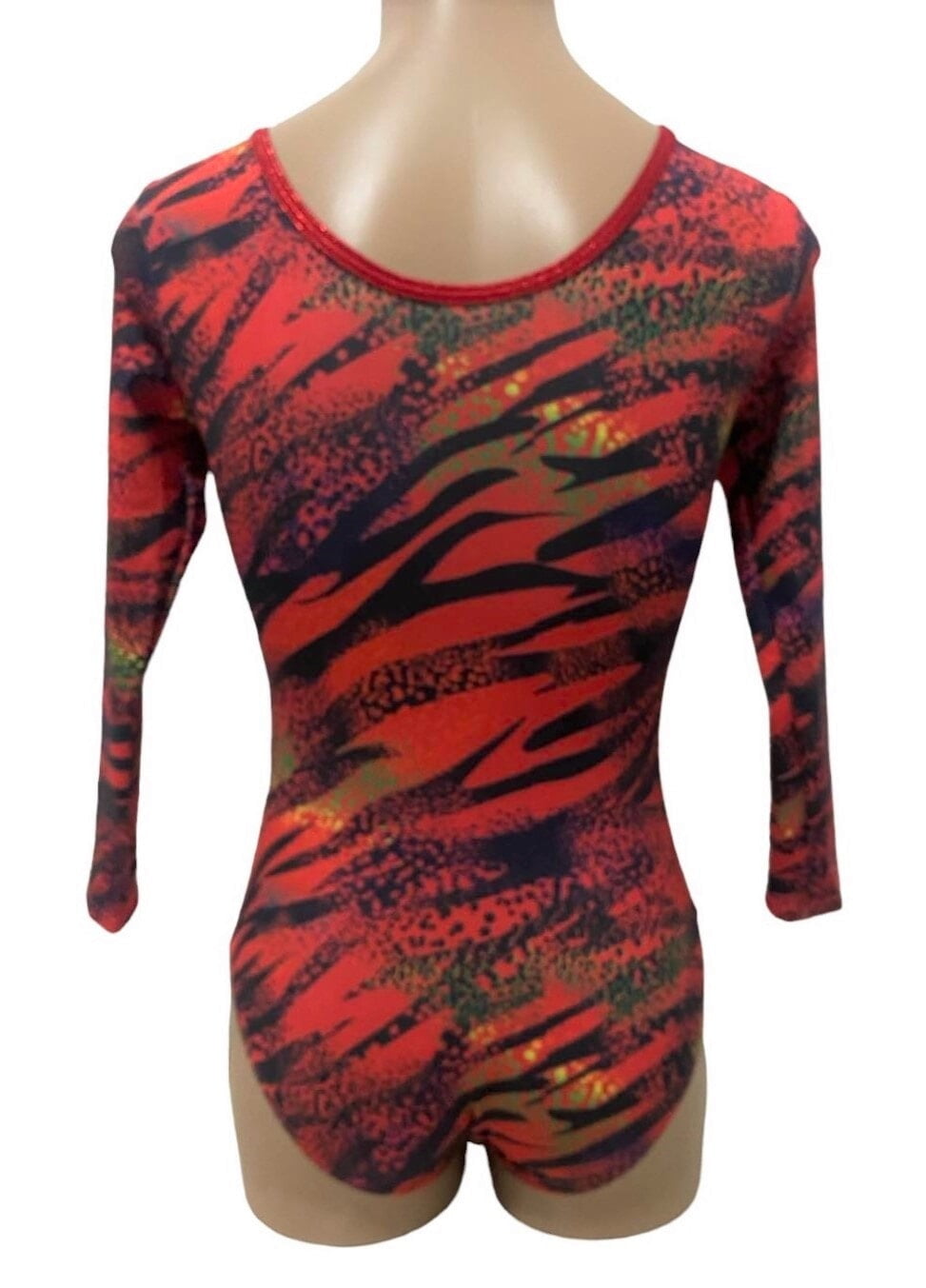 RED JUNGLE LYCRA PRINT LONG SLEEVE