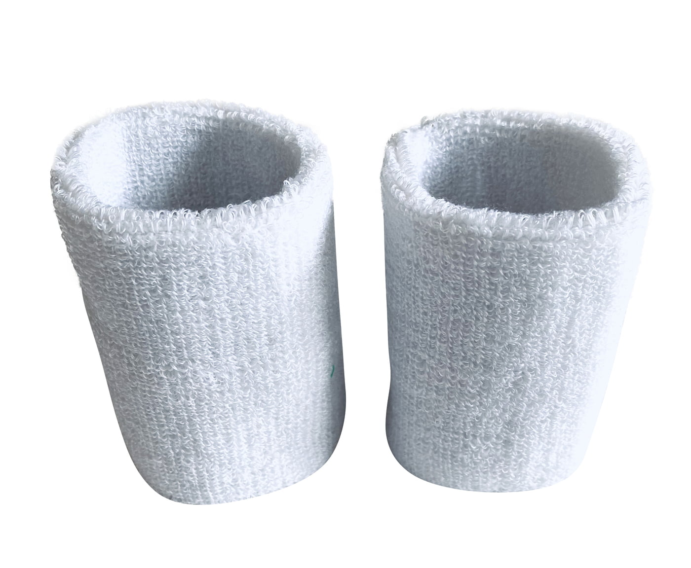 PLAIN WHITE WRIST BANDS 8cm length (pair)