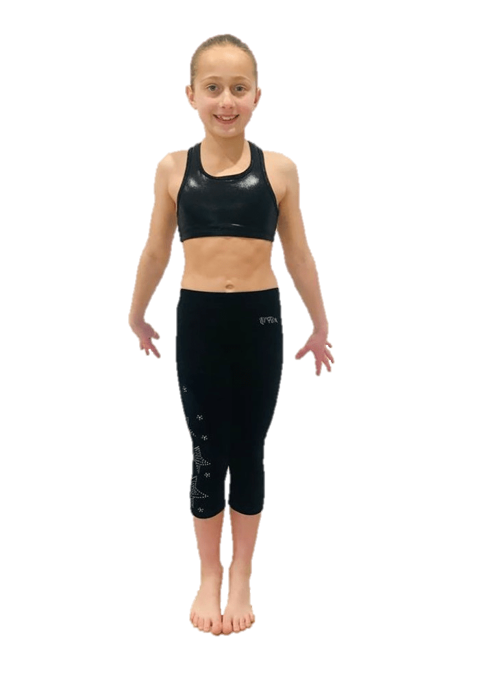BLACK VELVET STAR 3/4 LEGGINGS