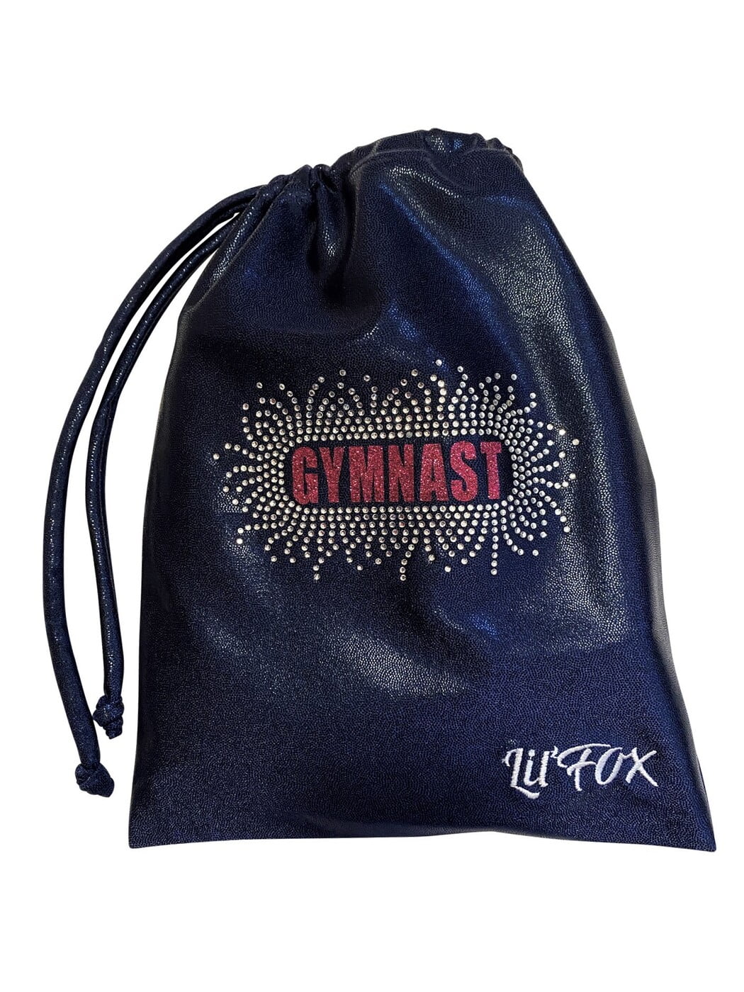 NAVY MYSTIQUE GRIP BAG WITH HOT PINK DETAIL & RHINESTONES