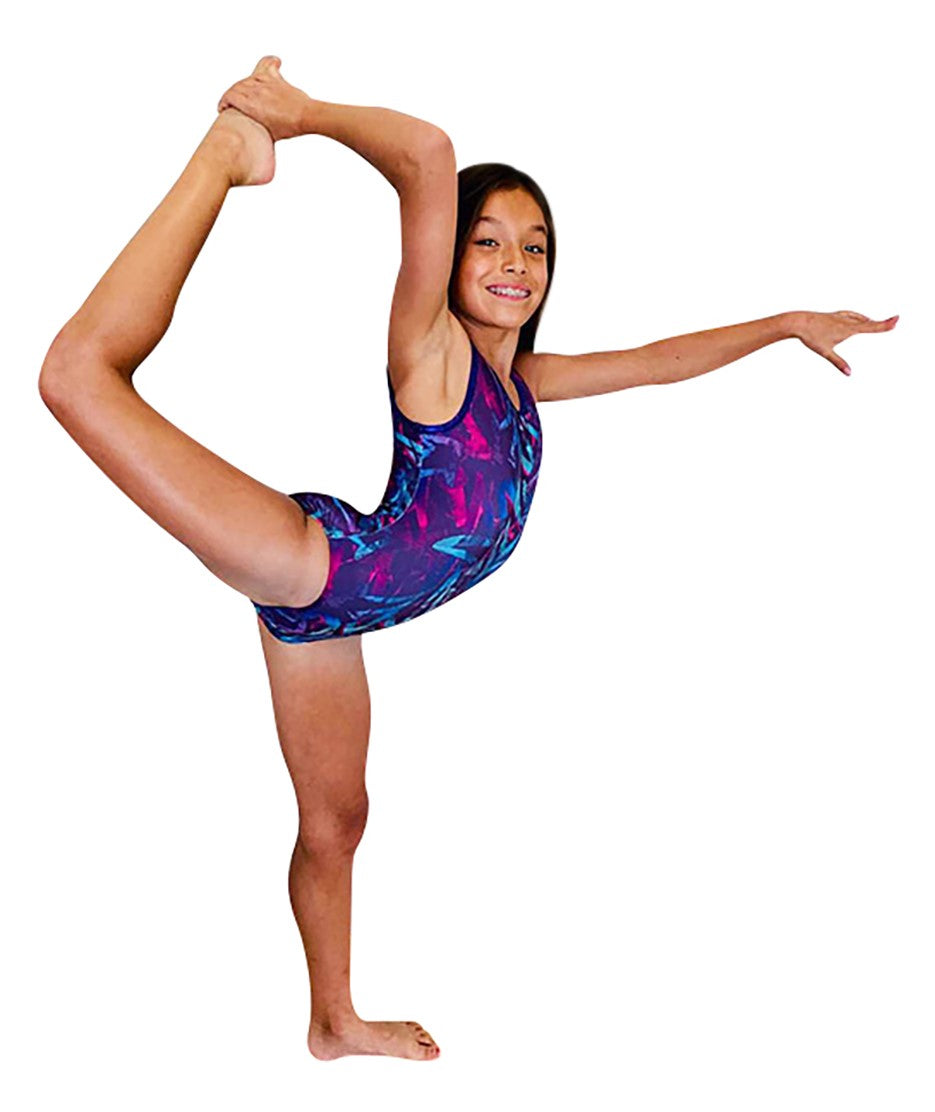 PURPLE SHAZAM LYCRA PRINT