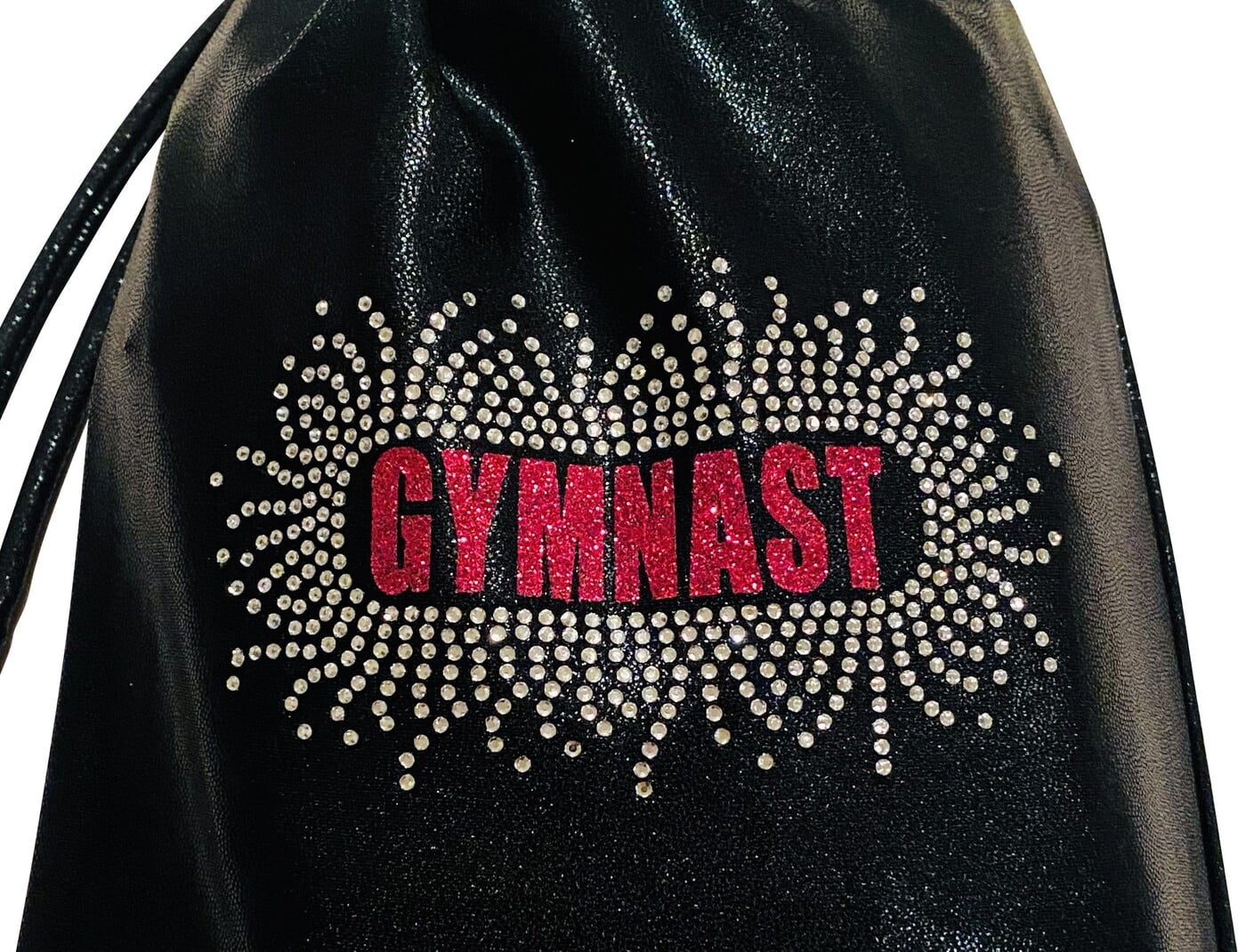 BLACK & HOT PINK SHINY MYSTIQUE GRIP BAG 8x10"