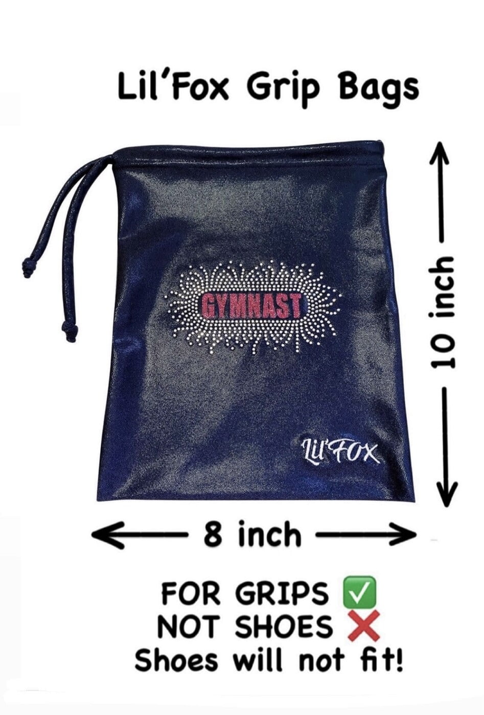 NAVY MYSTIQUE GRIP BAG WITH HOT PINK DETAIL & RHINESTONES