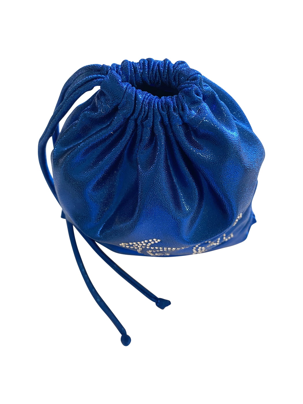 OCEAN BLUE SHINY MYSTIQUE GRIP BAG WITH RHINESTONES 8x10"
