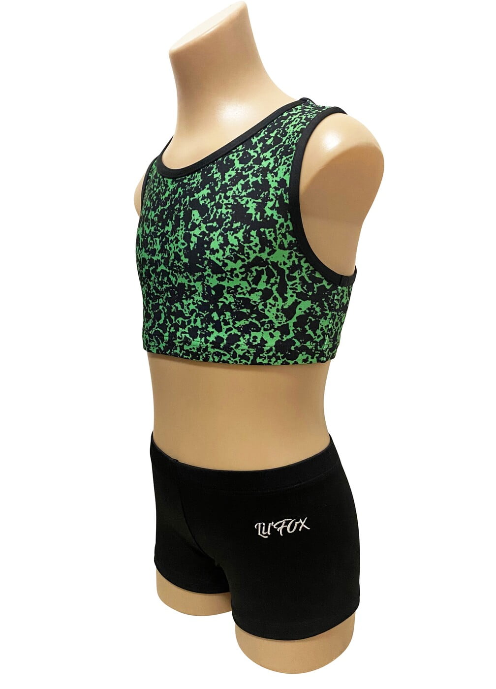 GREEN AND BLACK CROP SET