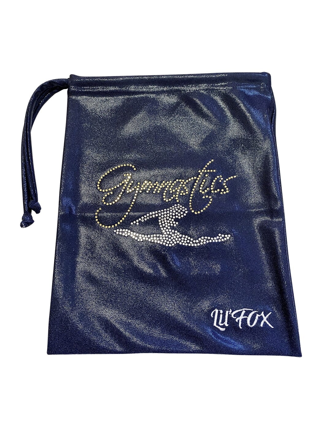 NAVY SHINY MYSTIQUE WITH GOLD STONES GRIP BAG