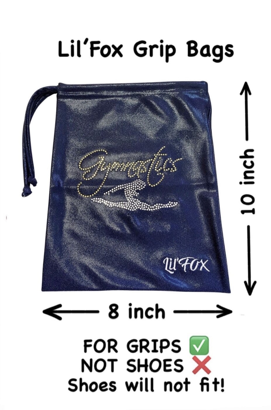 NAVY SHINY MYSTIQUE WITH GOLD STONES GRIP BAG
