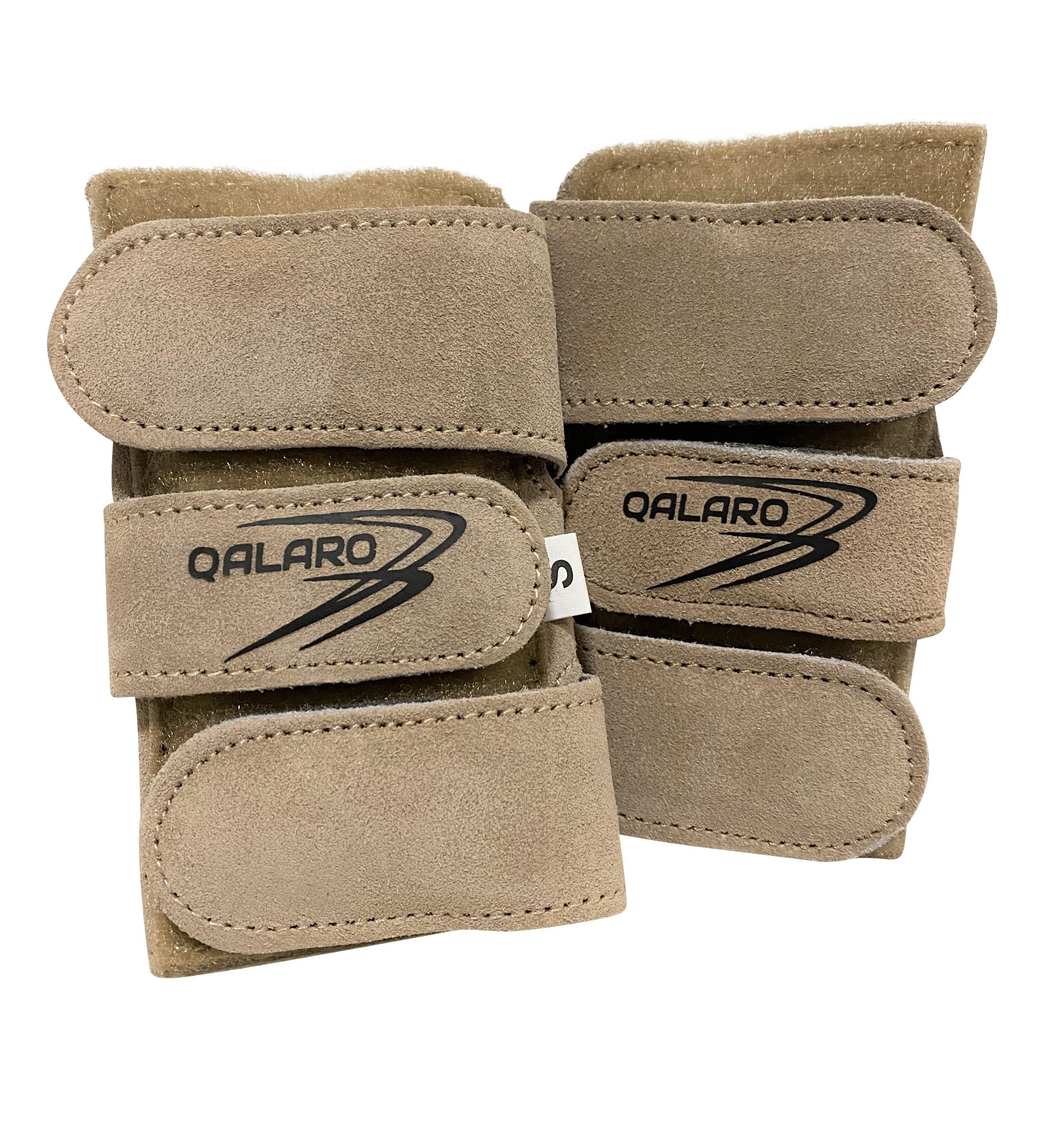 QALARO - SAND SUEDE WRIST SUPPORTS (pair)