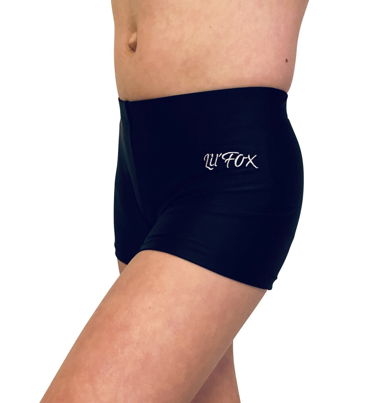 BLACK LYCRA BIKE SHORTS.