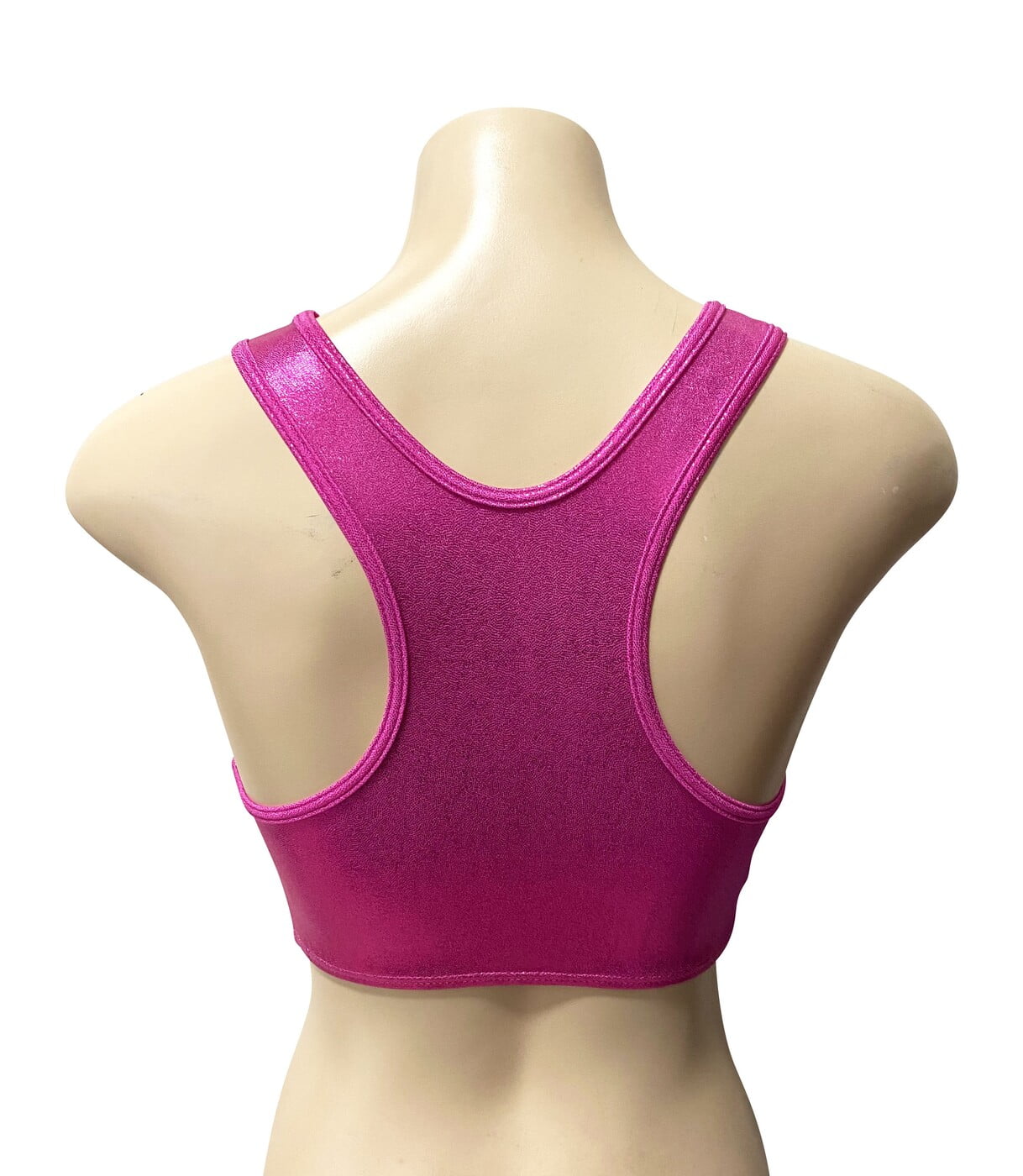PINK SHINY MYSTIQUE CROP TOP