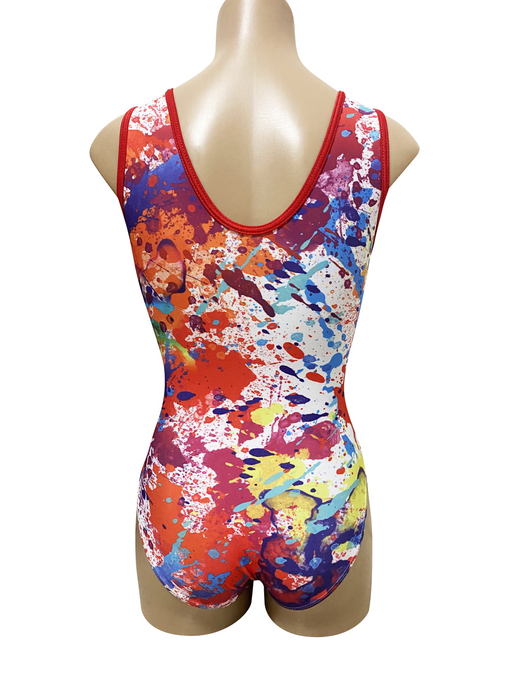 RAINBOW SPLAT LYCRA PRINT RED EDGE