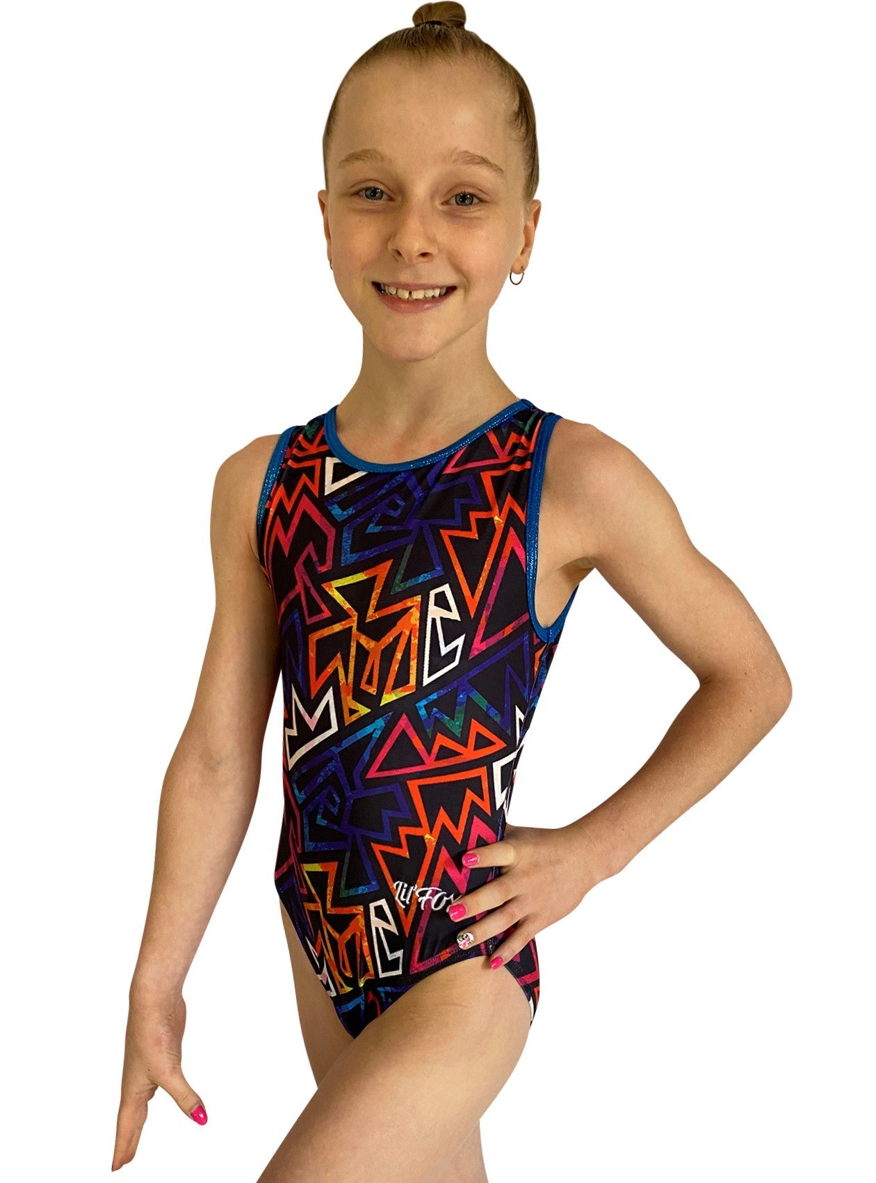 BLUE TETRIS LYCRA PRINT