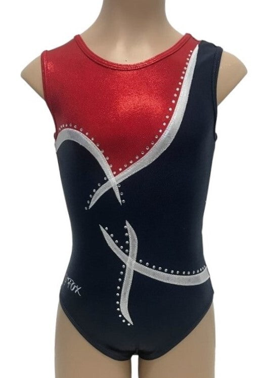 RED, WHITE & NAVY MYSTIQUE SWIRL WITH CRYSTALS