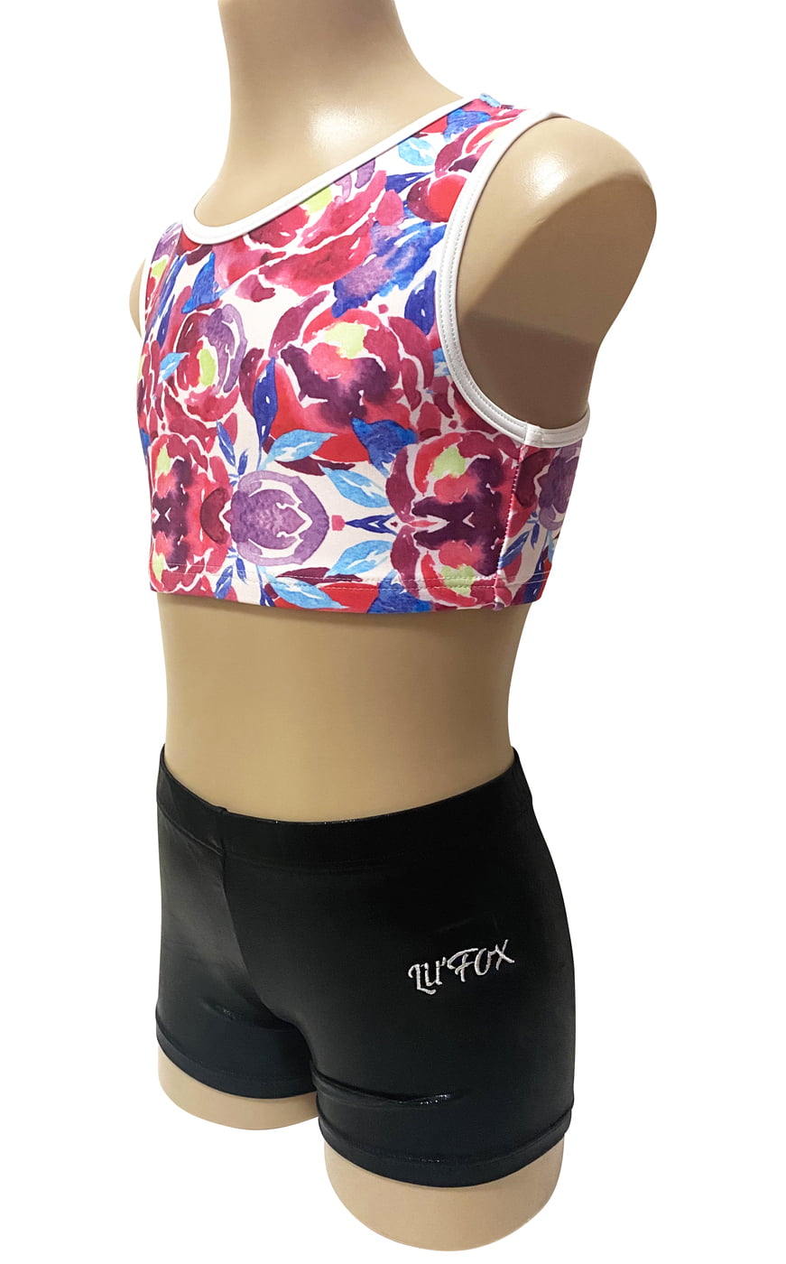 FLOWER DREAM BLACK SHINY FOIL CROP SET