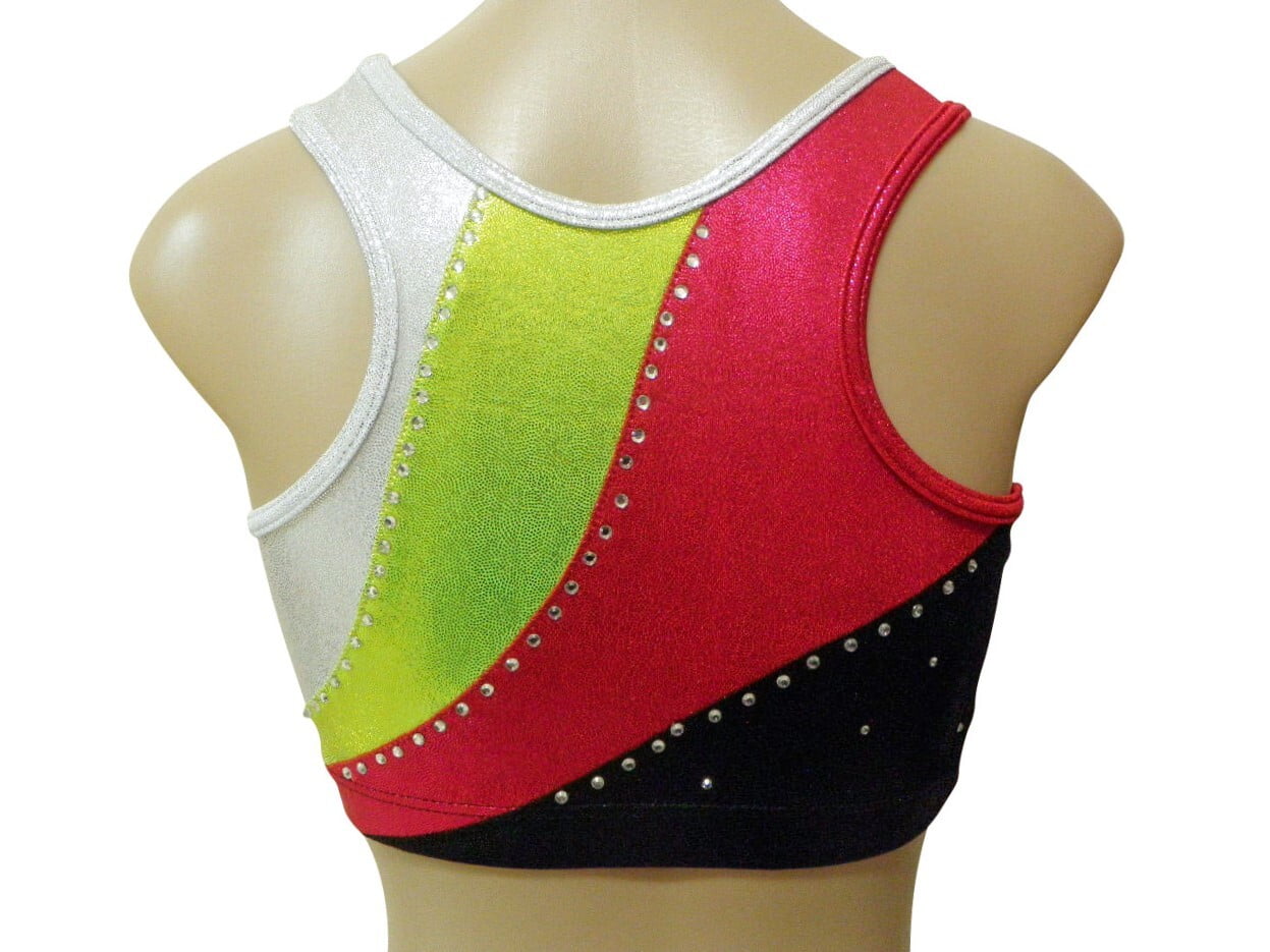 HOT PINK SWIRL SWOOSH CROP TOP