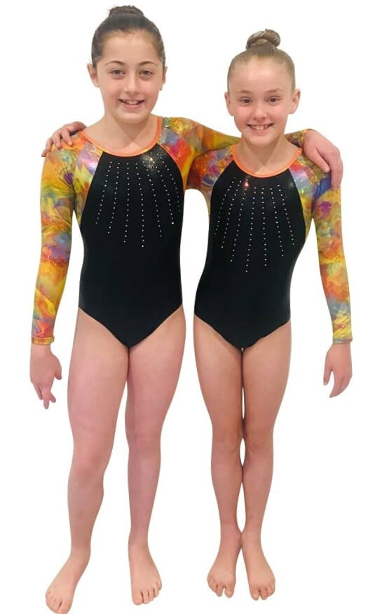 BLACK SHINY FOIL MULTI-COLOUR LONG SLEEVES