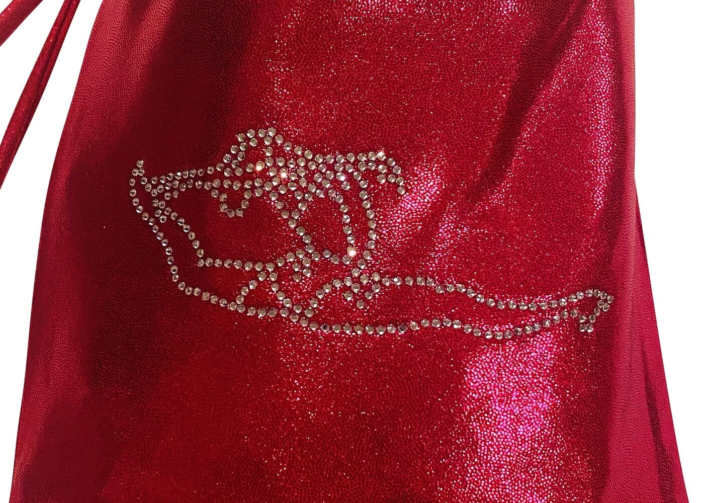 BERRY SHINY MYSTIQUE GRIP BAG WITH RHINESTONES 8x10"