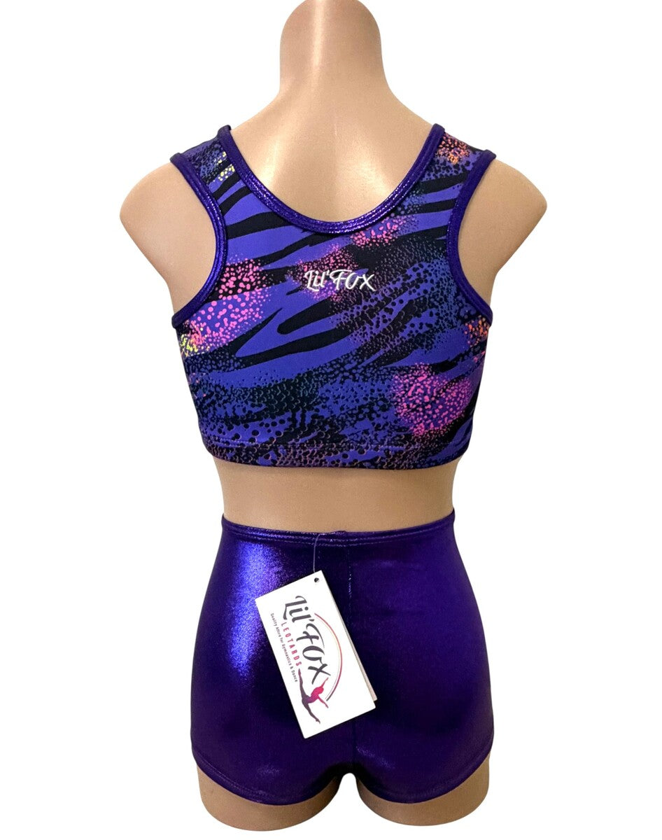 PURPLE JUNGLE CROP SET