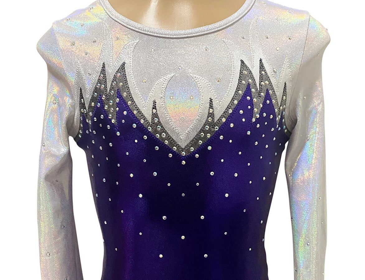 PURPLE, SILVER & WHITE MYSTIQUE FLAMES LONG SLEEVE