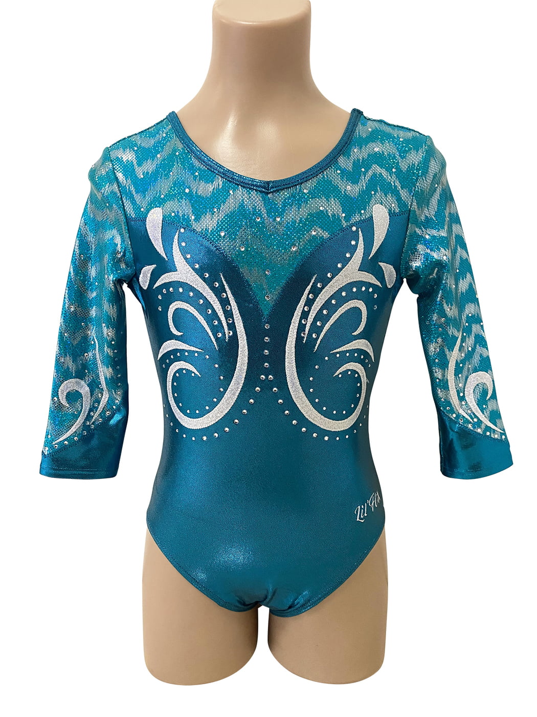 TEAL GREEN SWEETHEART 3/4 SLEEVE