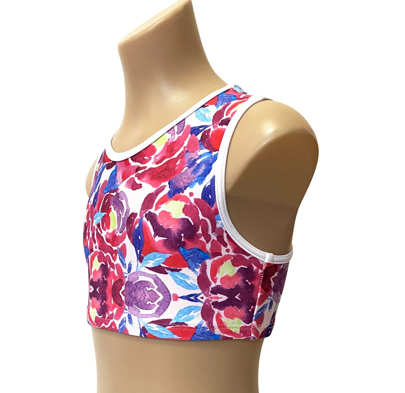 FLOWER DREAM CROP TOP LYCRA PRINT