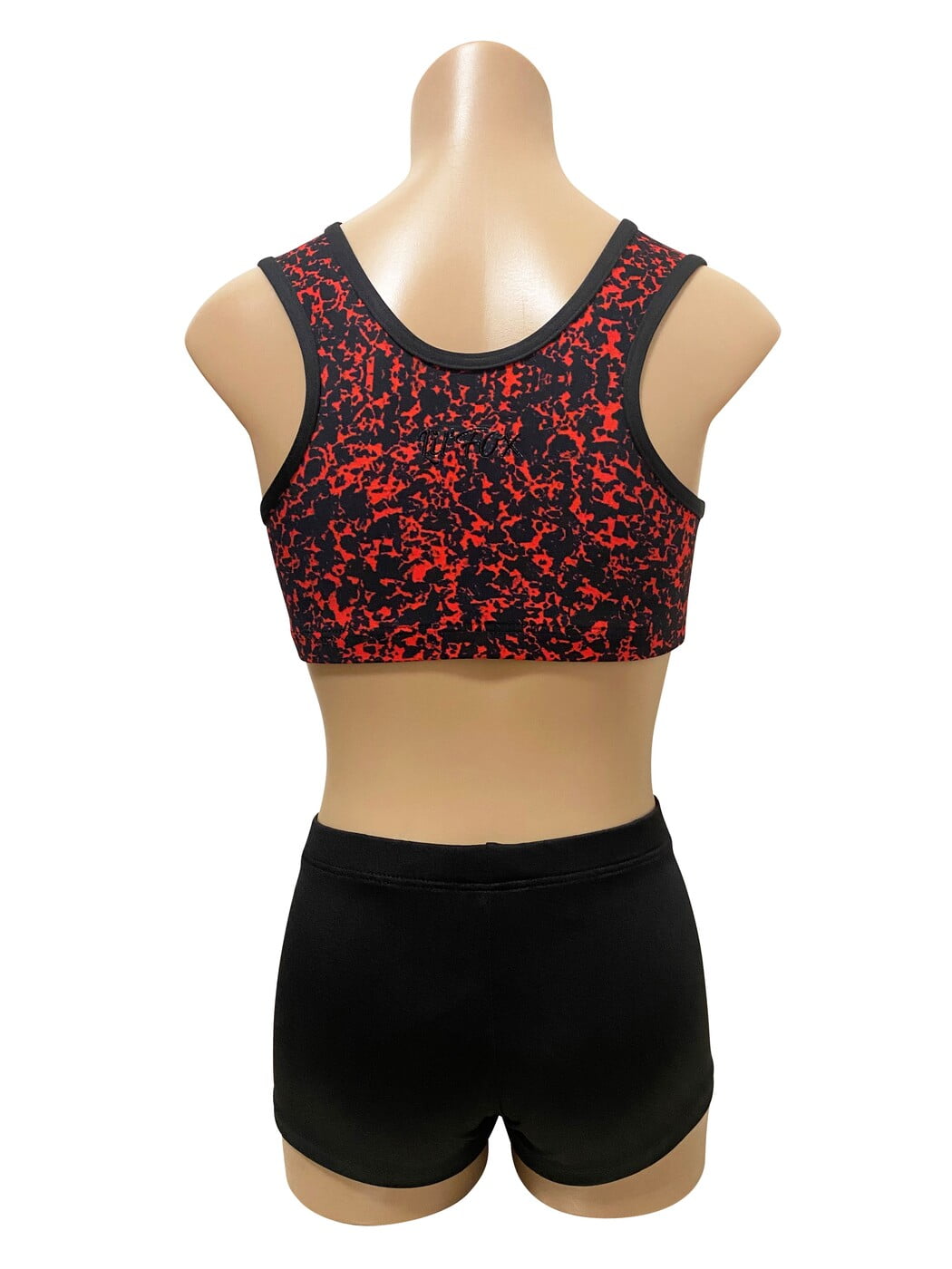 RED AND BLACK CROP SET