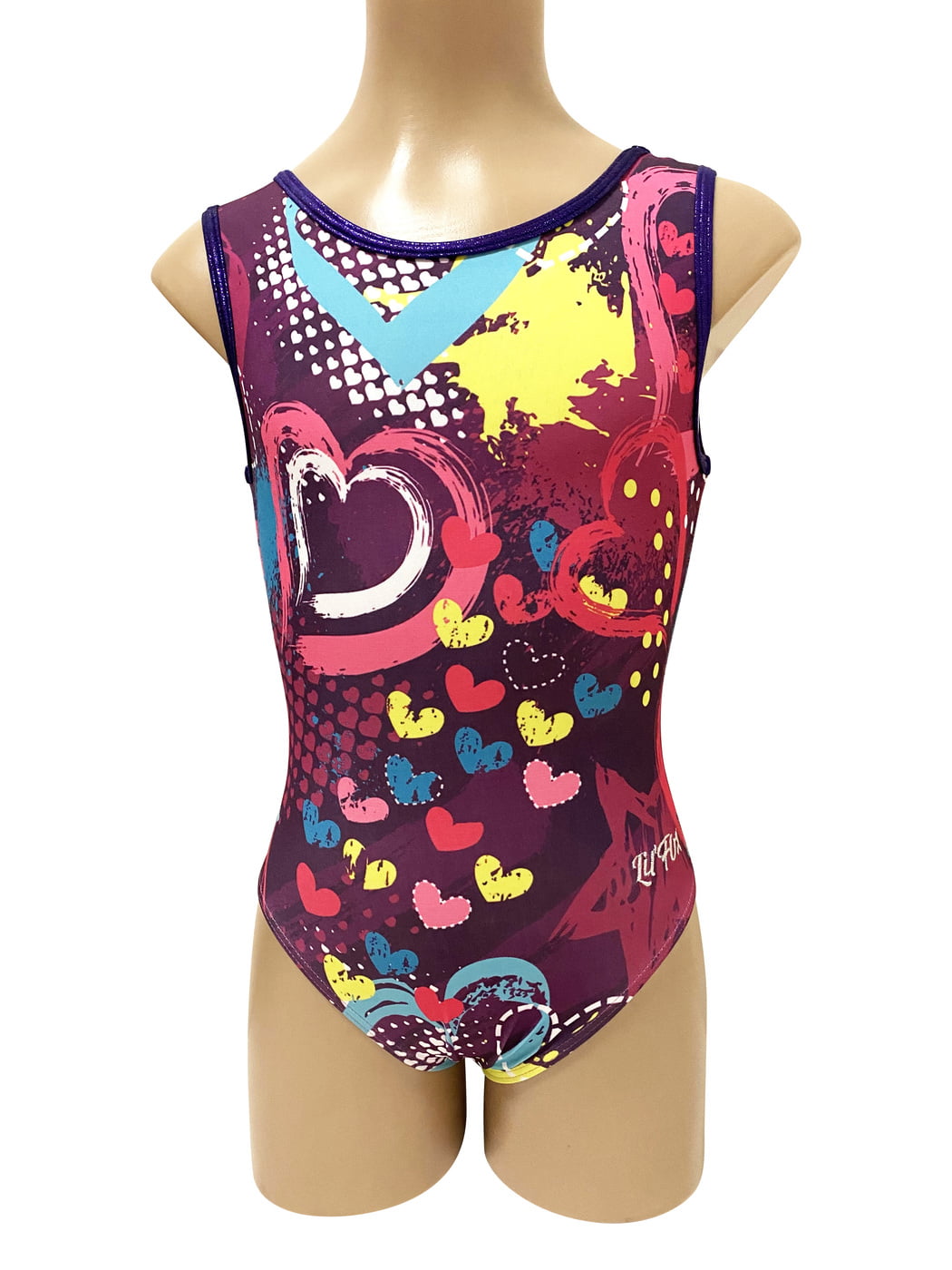 PURPLE HEARTS LYCRA PRINT