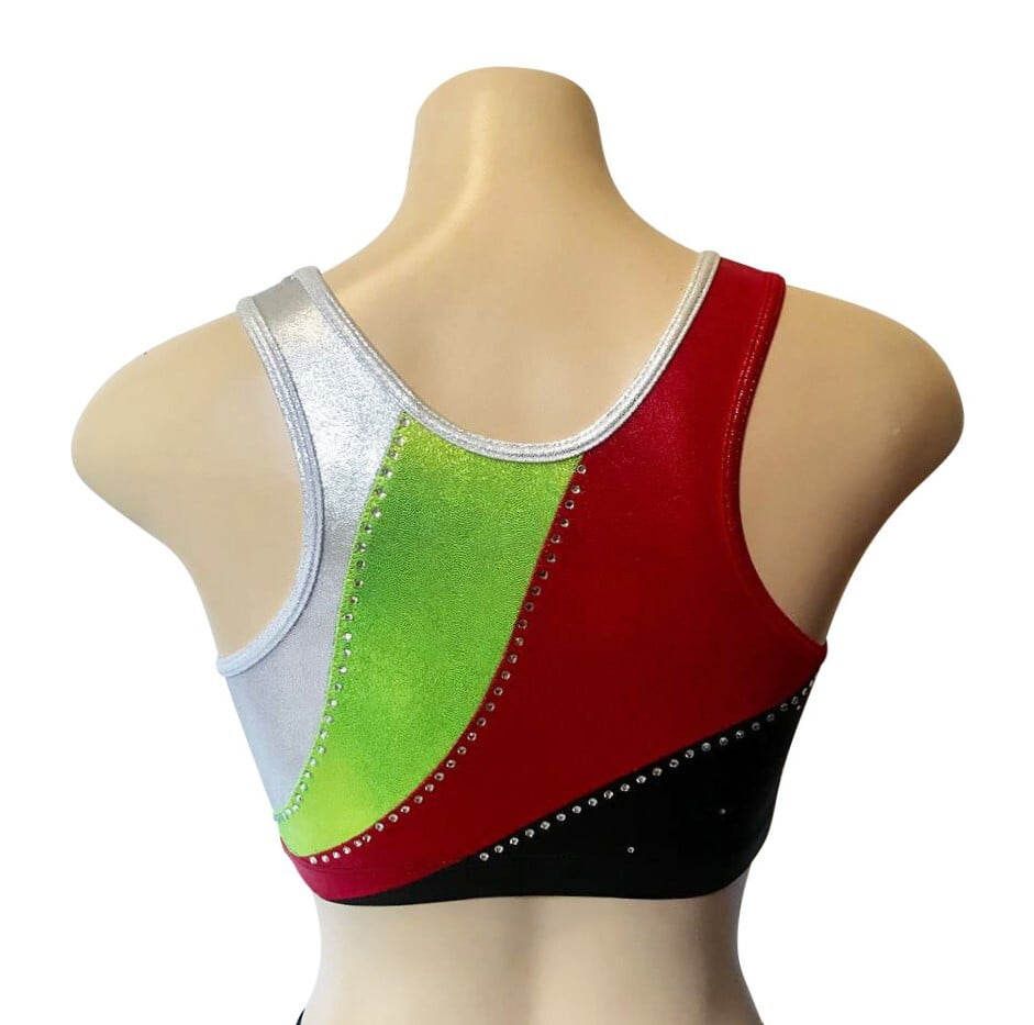 HOT PINK SWIRL SWOOSH CROP TOP