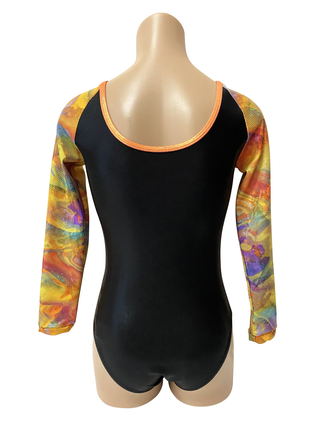 BLACK SHINY FOIL MULTI-COLOUR LONG SLEEVES