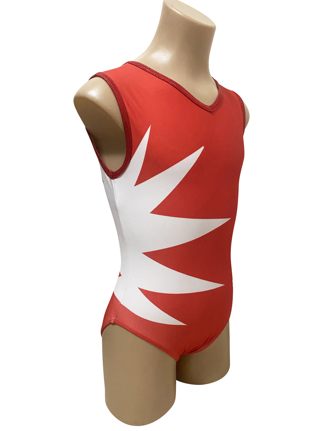 RED STAR PRINT V-NECK