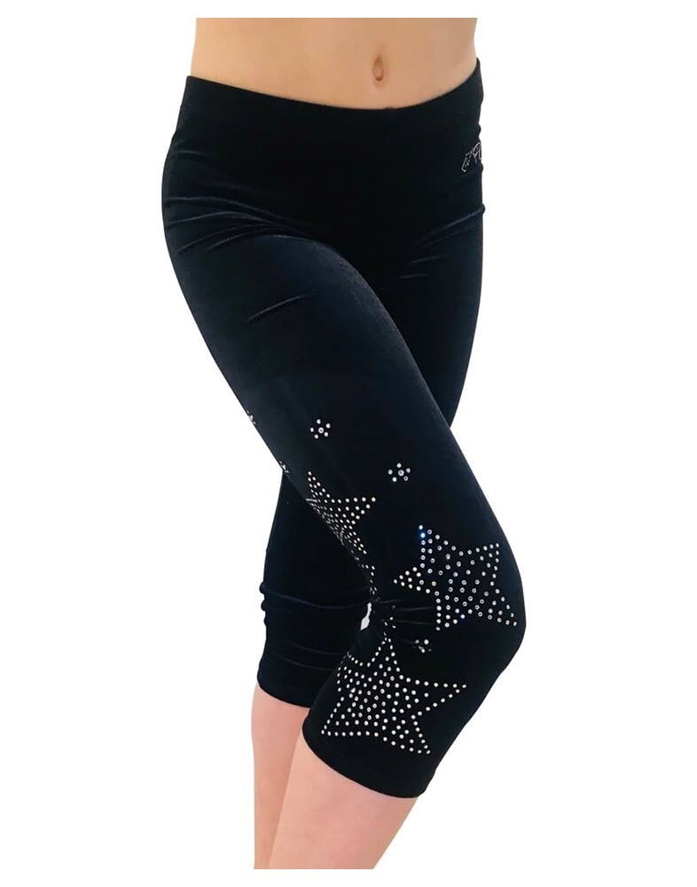 BLACK VELVET STAR 3/4 LEGGINGS