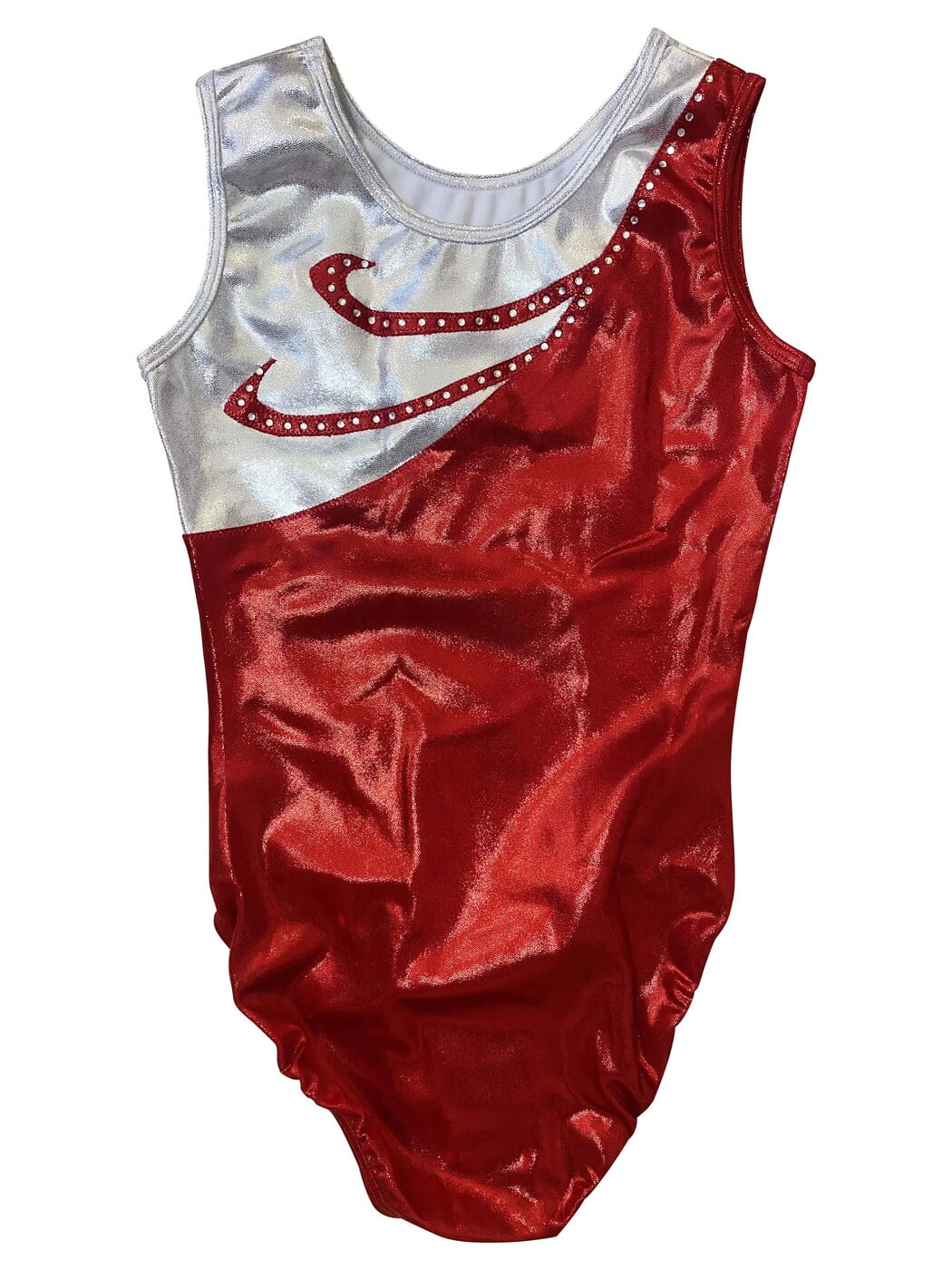 RED AND SILVER MYSTIQUE WITH CRYSTALS