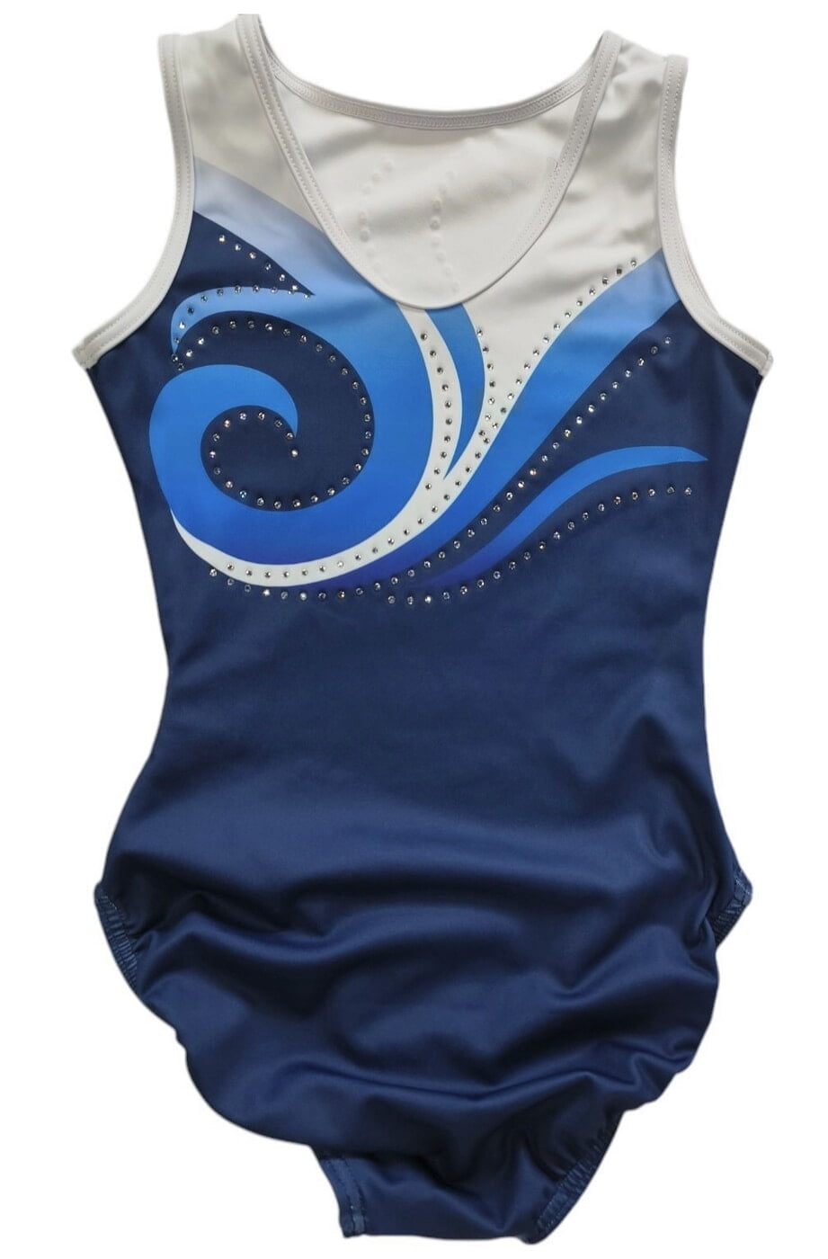 BLUE OCEAN WAVES WITH CRYSTALS FRONT AND BACK