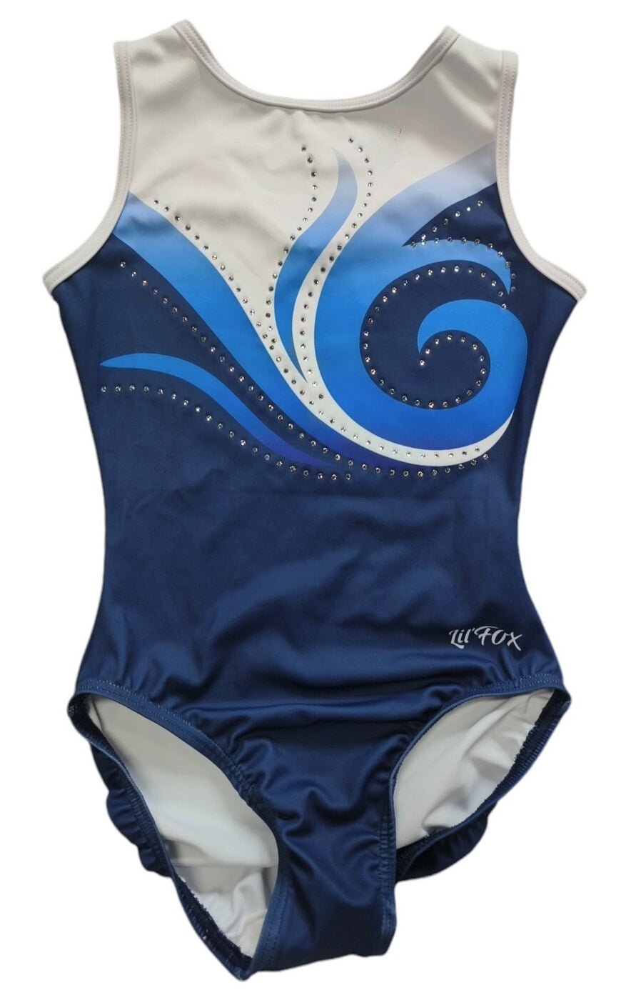 BLUE OCEAN WAVES WITH CRYSTALS FRONT AND BACK