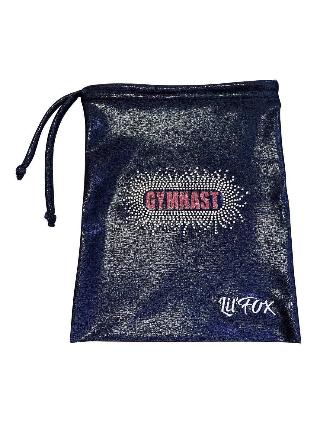 NAVY MYSTIQUE GRIP BAG WITH HOT PINK DETAIL & RHINESTONES