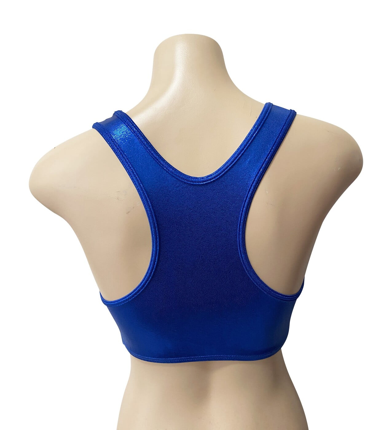 ROYAL BLUE SHINY MYSTIQUE CROP TOP